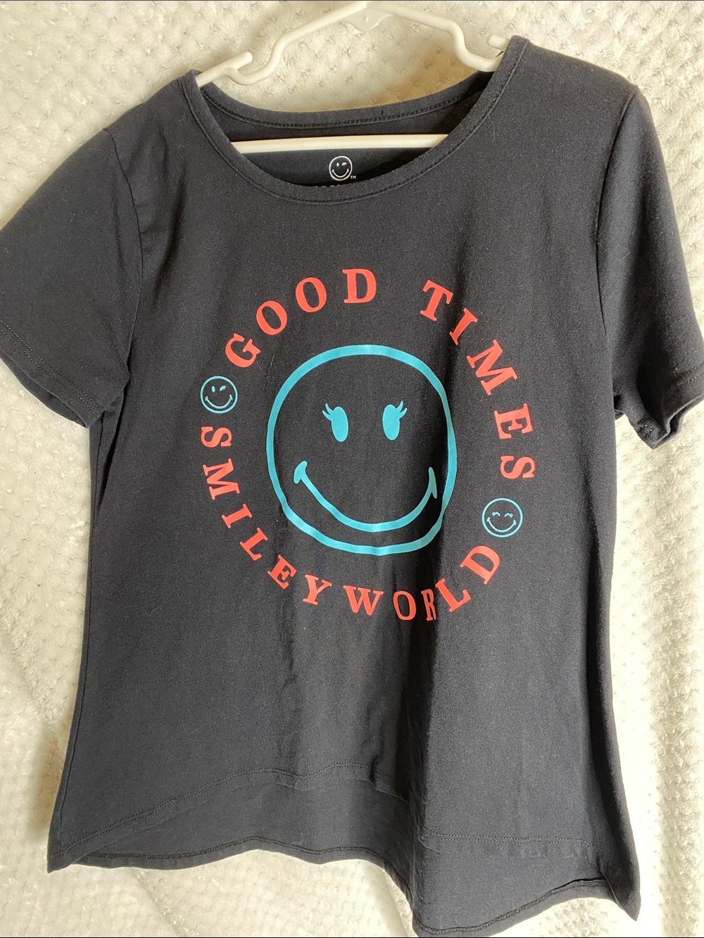 Kids Black 'Good Times Smileyworld' Graphic Tee
